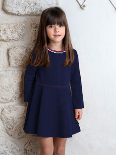 Marineblaues Kleid für Mädchen ZLOMETTE1 / 21E2PFK3ROBC214