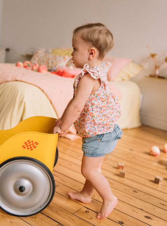Baby Mädchen blaue Jeansshorts CAPHILIPA / 22E1BFM1SHOP272