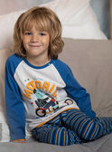 Kind Junge Motorrad-Dinosaurier-Pyjama-Set CAMOTAGE / 22E5PG41PYJ001