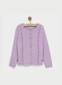 Violette Strickjacke ROLIJAETTE / 19E2PFD1CAR328