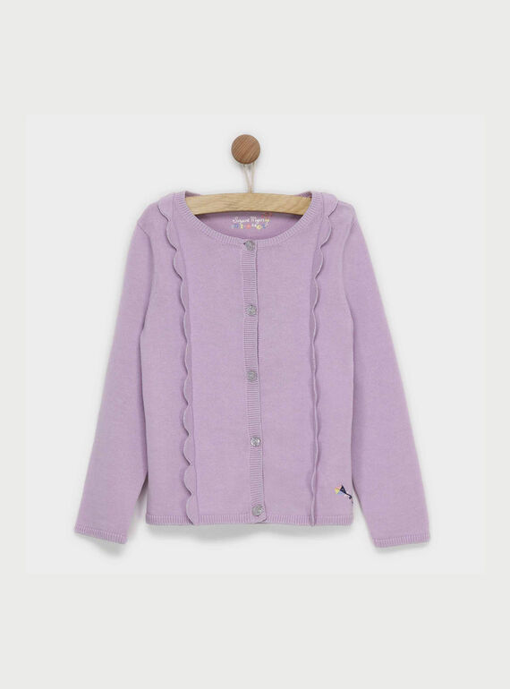 Violette Strickjacke ROLIJAETTE / 19E2PFD1CAR328