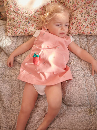Baby Mädchen rosa Hose mit Fruchtdruck CALAURIE / 22E1BFJ1CHS413