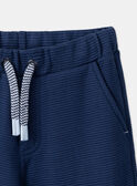 Blaue Hose aus strukturiertem Fantasiestrick LEJOGAGE / 24H3PGJ1CFPC230
