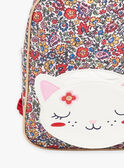 Rucksack mit Blumenmuster und Katzenmotiv aus Canvas DIBEBETTE / 22H4PFE1BES309