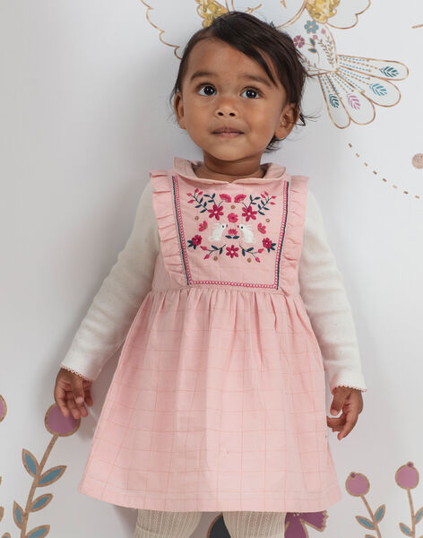Robe Sans Manches Brodee Rose Bebe Fille Robe Bebe Sergentmajor