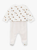 Set mit Strampler und Jacke in Beige und Ecru aus Nicki LOHENN / 24H0NG21ENSA011