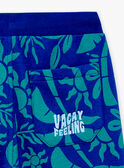 Shorts in Blau und Grün mit Palmenprint LACOAGE / 24H3PGI2BER703