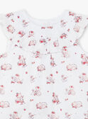 Bedrucktes Popeline-Kleid, Blümchen und Baby-Mädchen-Stirnband ZOLISE / 21E0CFY2ENS000