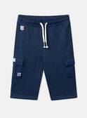 Marineblaue Komforthose mit Taschen mit Cargo-Effekt LADAMIEN / 24H1BGJ1PANC230