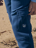 Blaue Hose aus strukturiertem Fantasiestrick LEJOGAGE / 24H3PGJ1CFPC230