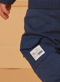 Marineblaue Komforthose mit Taschen mit Cargo-Effekt LADAMIEN / 24H1BGJ1PANC230