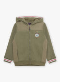 khakifarbenes Sweatshirt mit Kapuze FINAGE / 23E3PGD1GIL628