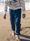 Blaue Hose aus strukturiertem Fantasiestrick LEJOGAGE / 24H3PGJ1CFPC230