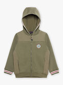 khakifarbenes Sweatshirt mit Kapuze FINAGE / 23E3PGD1GIL628