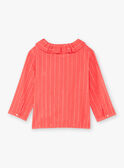 Rosa Bluse mit gerafftem Kragen, Kind Mädchen TAYEGETTE / 20E2PFZ2CHEF503