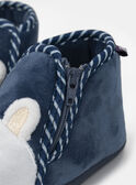 Blaue Babyschuhe mit weißem Bärenkopf Baby, Jungen NEANTOINE / 25F10BG31CHP070