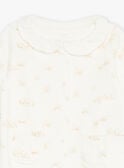Off-white Samtstrampler mit Blumen- und Hundedruck GORETTE / 23H0NFL1GRE001