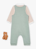 Set mit Body, Latzhose und Söckchen in Khaki und Haselnussbraun LOIC / 24H0CG12ENS604