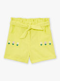Shorts in Gelb aus Baumwolle und Leinen LASHORETTE / 24H2PFI1SHO116