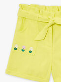 Shorts in Gelb aus Baumwolle und Leinen LASHORETTE / 24H2PFI1SHO116