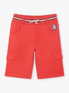 Rote Bermudashorts mit Taschen für Jungen ZINOAGE / 21E3PGT2BERF524