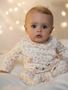 Baby Mädchen rosa Strampler mit Blumendruck CEDANAE / 22E5BF43GRE001