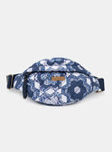 Blau-weiße, gesteppte Bauchtasche mit Blumendruck LEPACHETTE / 24H4PFJ1BES001
