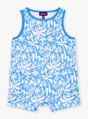 Kurzoverall in Blau mit Palmen- und Sonnenprint LABOBBY / 24H1BGI2CBLC208