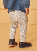 Rohweiße Leggings mit Blumenmuster LACELINE / 24H1BFJ1LG001