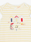 Sunshine gelb gestreiftes Nachthemd Kind Mädchen CHOUTETTE / 22E5PF52CHN102