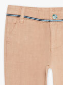 Sandfarbene Leinenhose für Kind Junge CIBLOAGE / 22E3PGJ1PAN812