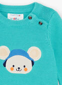 Türkisblauer Pullover ZAKEVIN / 21E1BGJ1PULG621