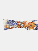 Stirnband mit buntem Blumen-und Fischprint in Weiß KAZELIE / 24E4BFS1BAN001