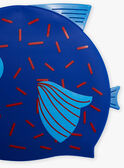 Blau-weiße Badekappe mit Fischaufdruck FRYTETAGE / 23E4PGL1D4YC214