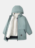 2-in-1-Regenmantel blau oder oder dunkelblau mit Tierprint und langen Ärmeln, Jungen NINIRAGE / 25H3PGE1IMP205