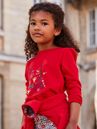 Rotes T-Shirt mit Paris-Muster DIFLORETTE / 22H2PFE3TML050