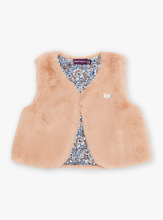 Ärmellose Weste aus Kunstpelz in beige DAROMANE / 22H1BFY1CSMI820