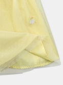 Gelbes Kleid mit Stickerei KRETULETTE / 24E2PFL6ROBB103