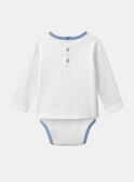 Body T-Shirt in Ecru und Hellblau mit Straßenbahn- und Tiermotiven LADULIO / 24H1BGJ1BOD001