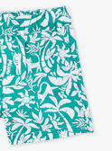 Shorts in Grün und Ecru mit Palmen- und Sonnenprint LABENJAMIN / 24H1BGI2SHOG624