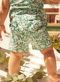 Shorts in Grün und Ecru mit Palmen- und Sonnenprint LABENJAMIN / 24H1BGI2SHOG624