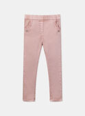 Rosafarbene Slim-Fit-Jeans mit gerafften Taschen KRIZETTE 2 / 24E2PFB1JEA311