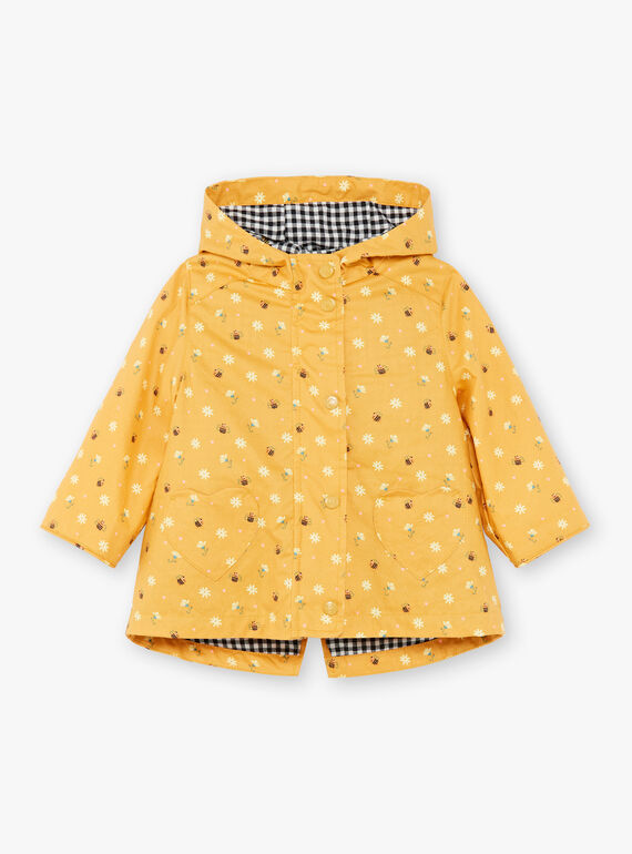2 in 1 gelber Kapuzenparka ZUANAELLE / 21E1BFM1IMPB114