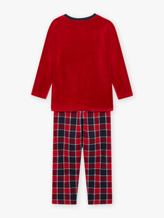 Pyjama-Set für Jungen aus rotem Samt mit Weihnachtsmotiven BODILAGE / 21H5PGI1PYJF528