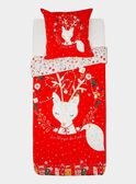 Rotes Weihnachtsbettwäscheset mit quadratischem Kissenbezug SACOUETTE / 19HZENS1PLC511