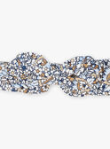 Twill-Stirnband mit blauem Blumenmuster DARITA / 22H4BFY1BANC206