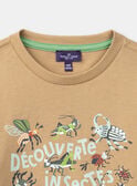 Café au lait-T-Shirt mit Insektenmotiven KABAGE / 24E3PG31TMLI820