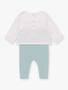 Set bedruckte Bluse, Strickhose und Socken Geburt Mädchen COURTNEY / 22E0CFC2ENS613