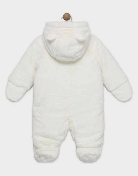 Ecrufarbener Baby Schneeanzug Mit Kunstpelz Fur Madchen Ecrufarbener Baby Schneeanzug Mit Kunstpelz Fur Madchen