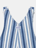 Lange blau-weiße Latzhose aus Denim mit Streifenmuster LADEREK / 24H1BGJ1SALP274